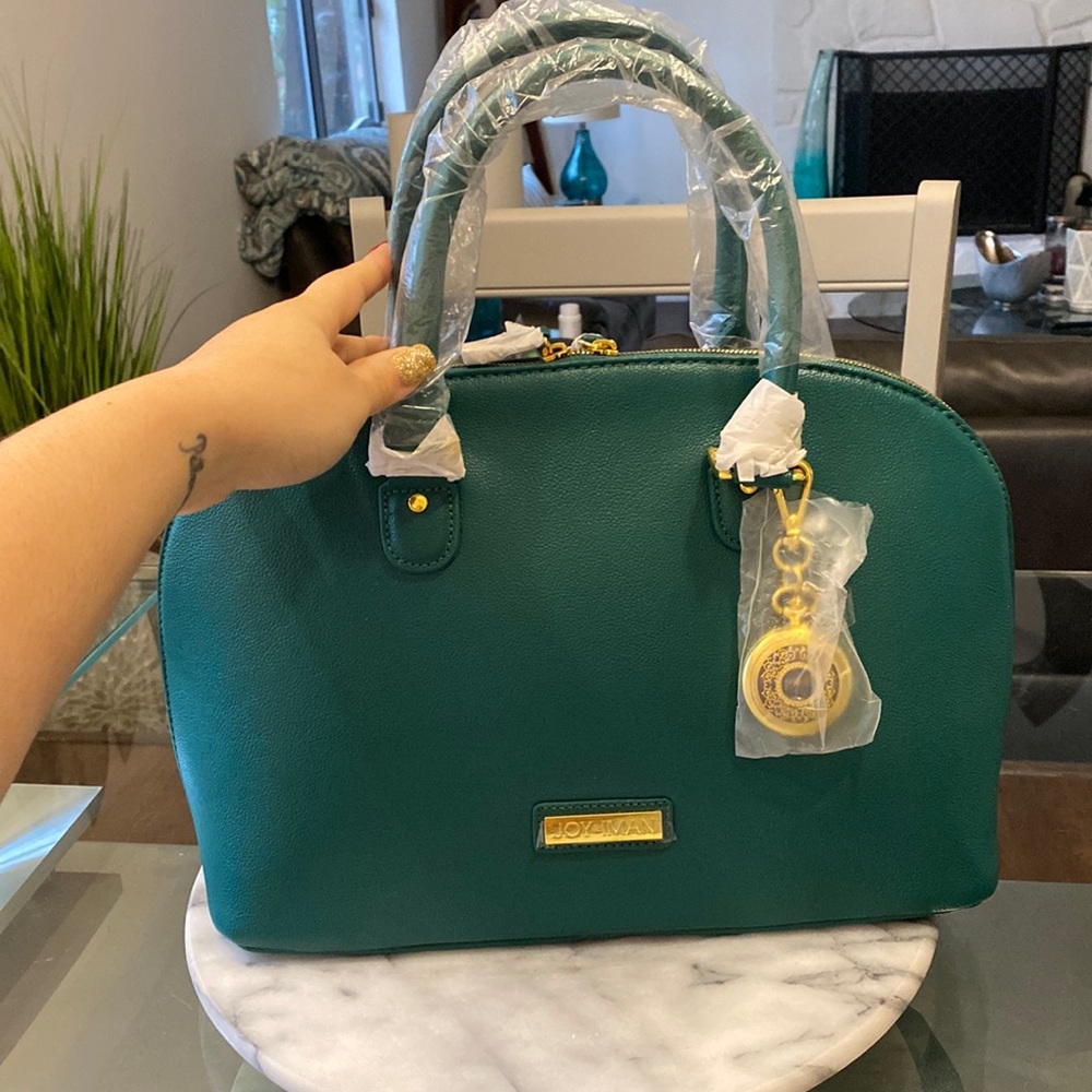 Joy & Iman Green Leather bag